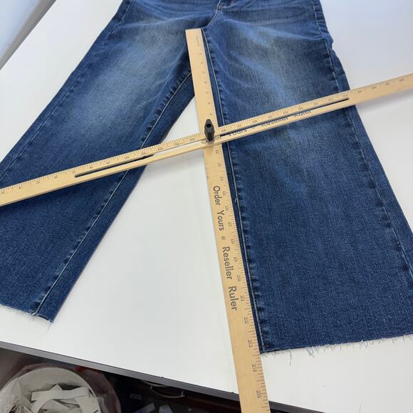 Judy Blue Jeans Womens 0/24 Blue Saturday Vibes High Rise Embroidered Wide Crop - Picture 10 of 10